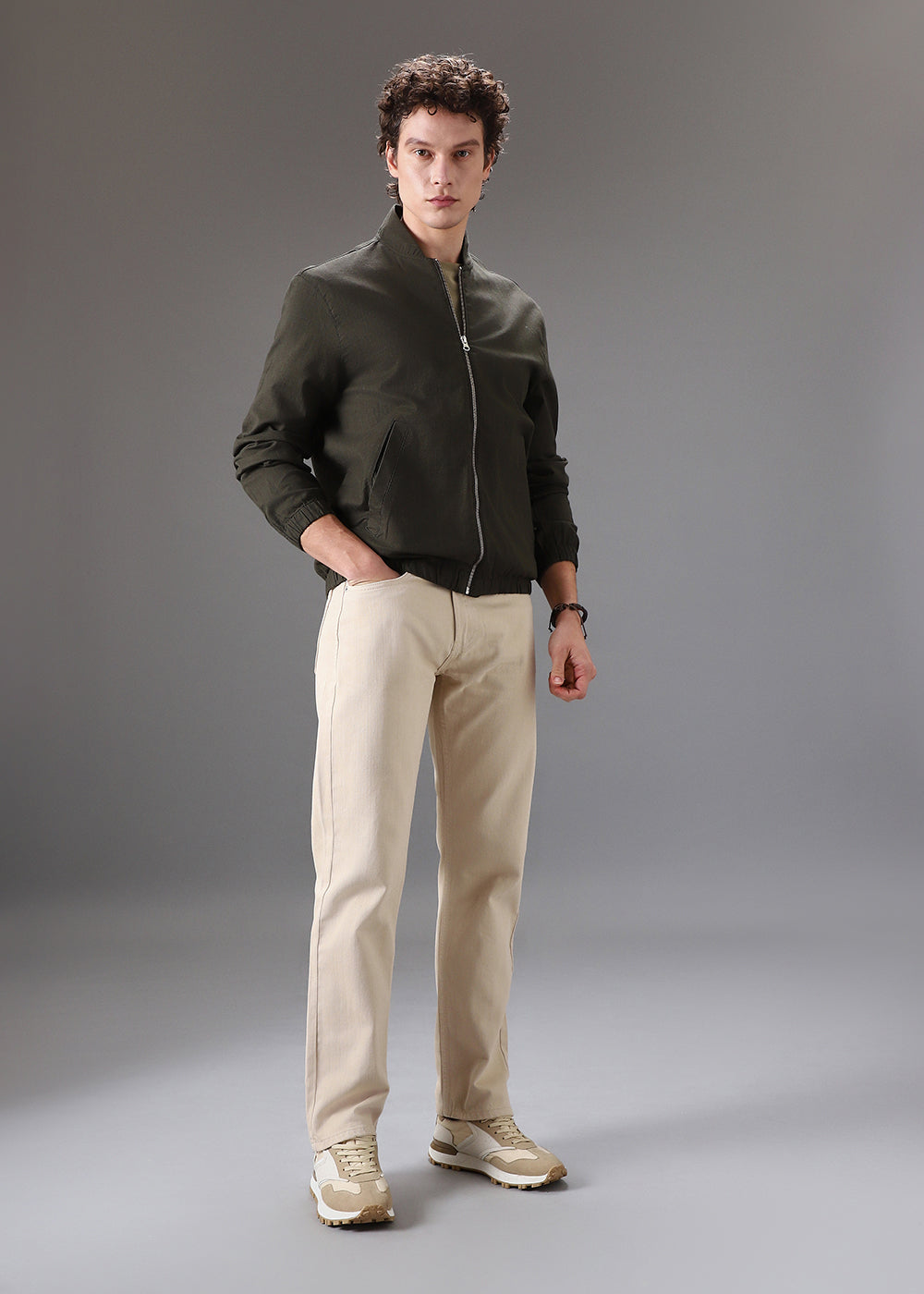 Cream Regular Fit Denim