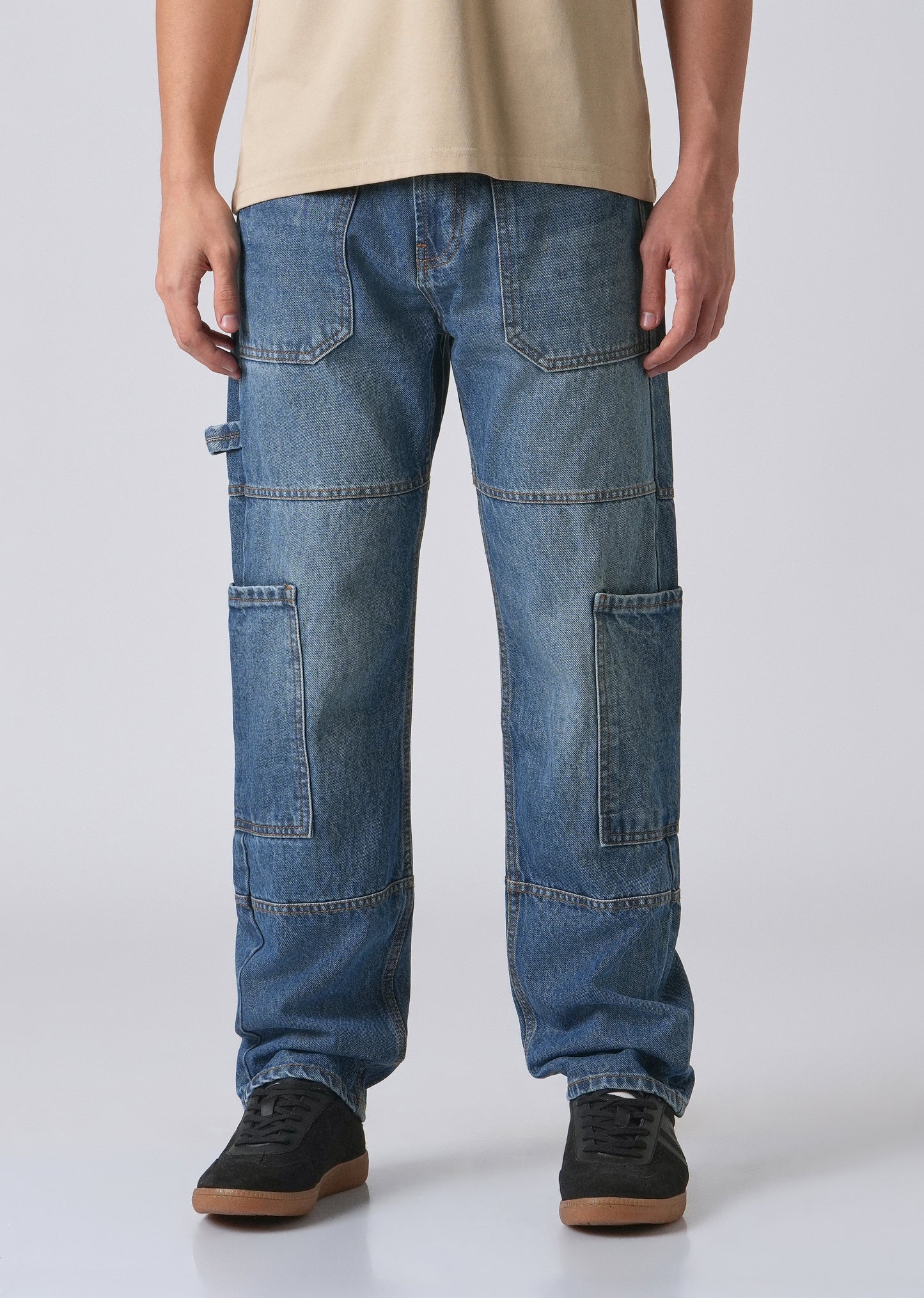 Dapper Pebble Blue Baggy fit Jeans
