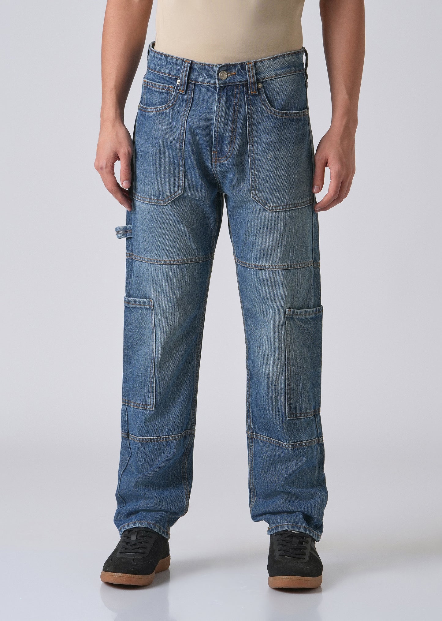 Dapper Pebble Blue Baggy fit Jeans