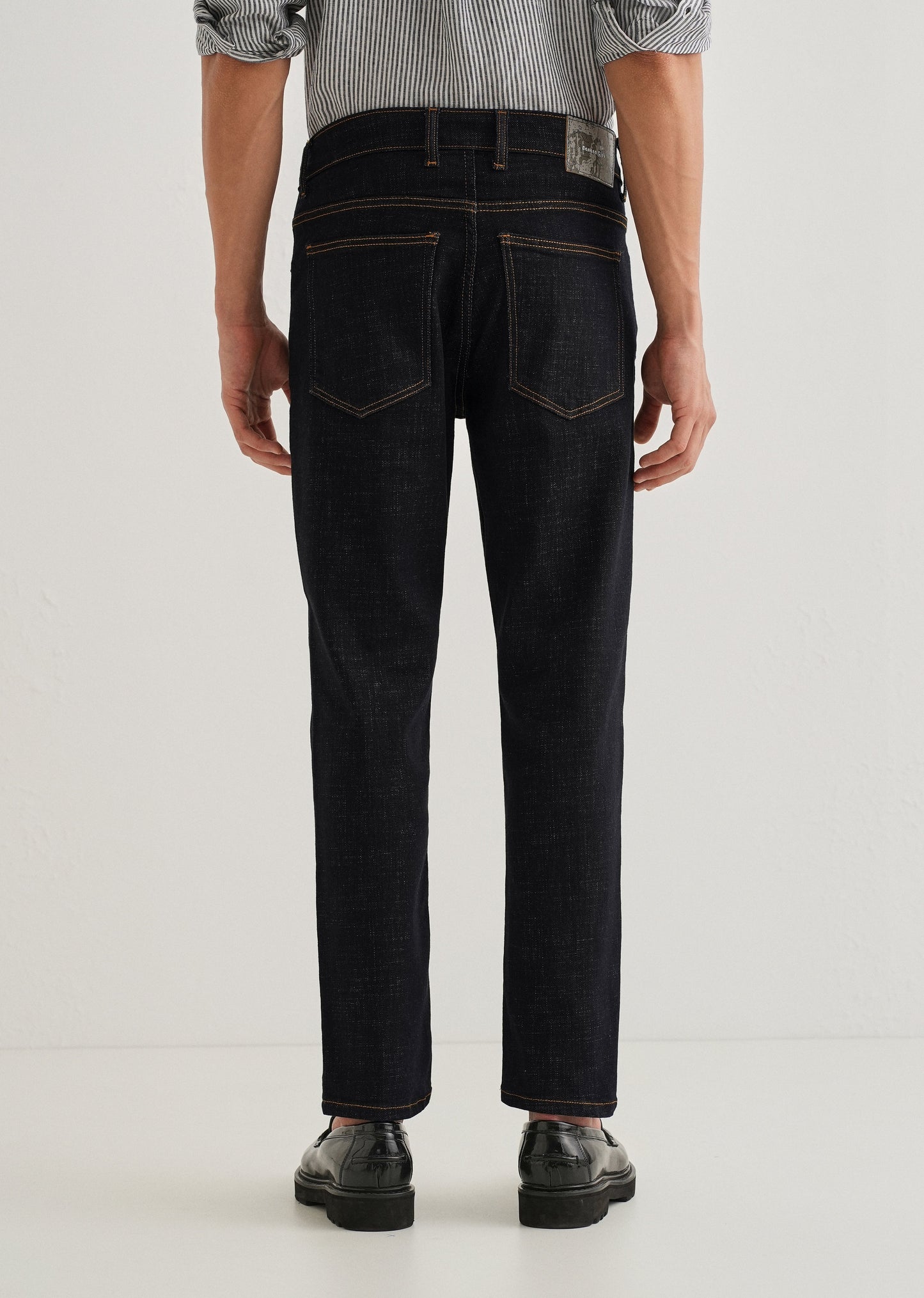 Dark Blue Carrot Fit Jeans