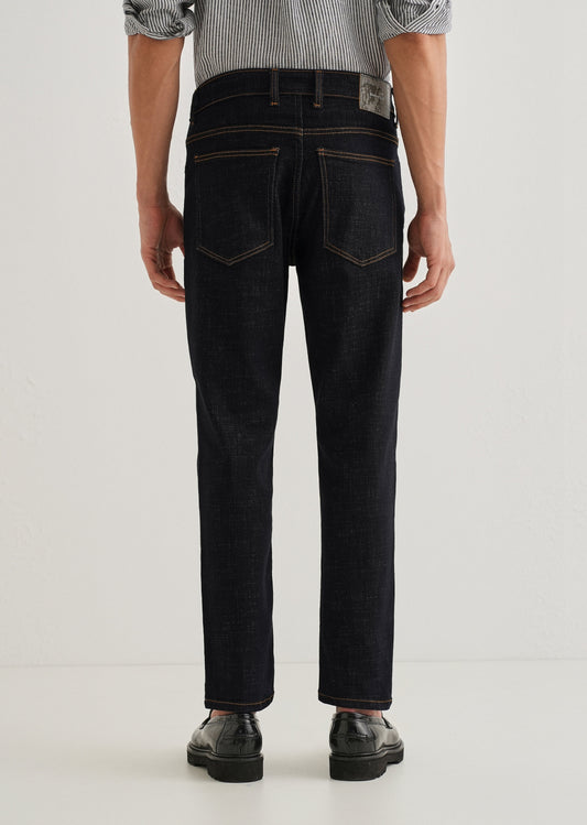 Dark Blue Carrot Fit Jeans