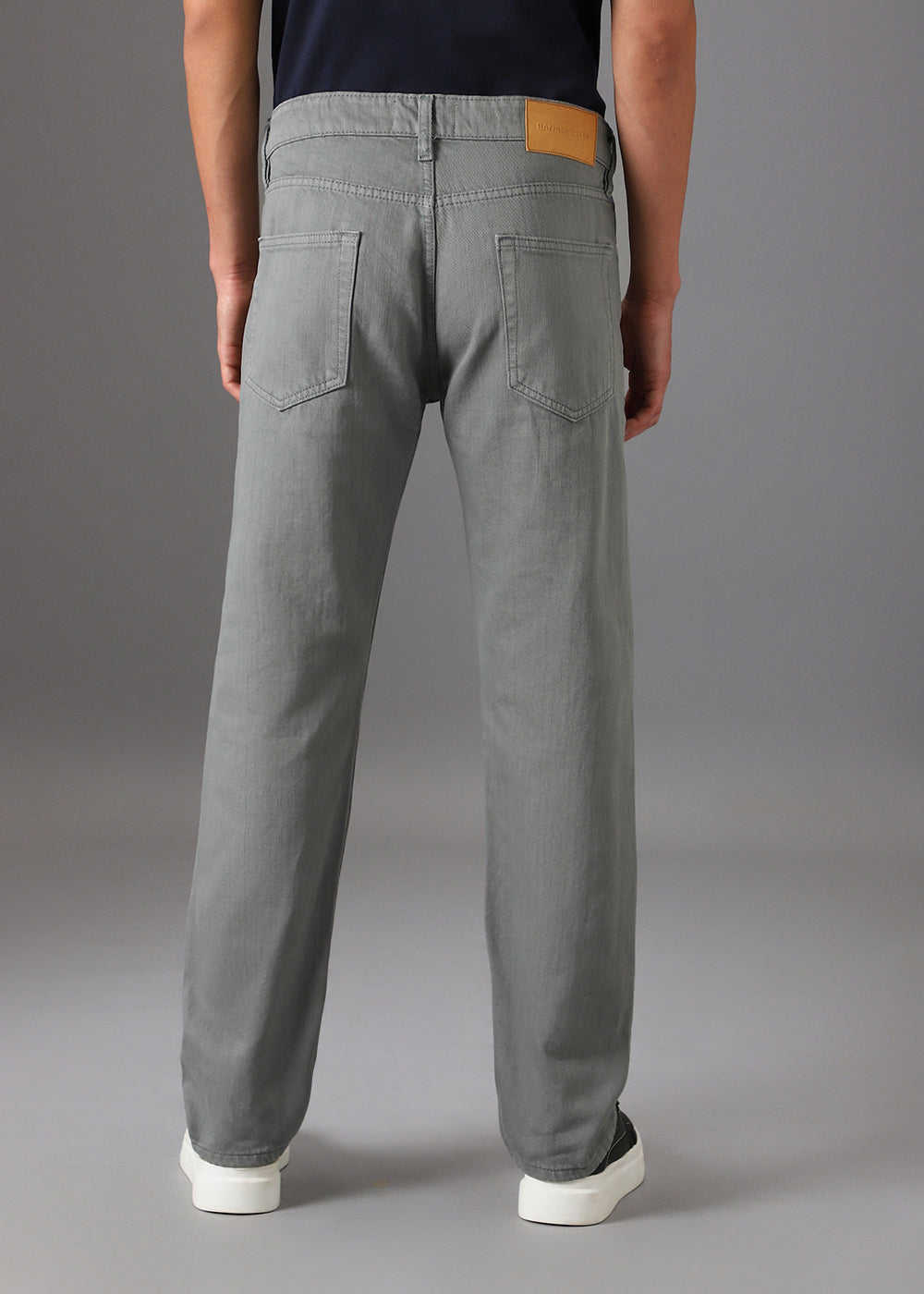 Dark Grey Regular Fit Denim