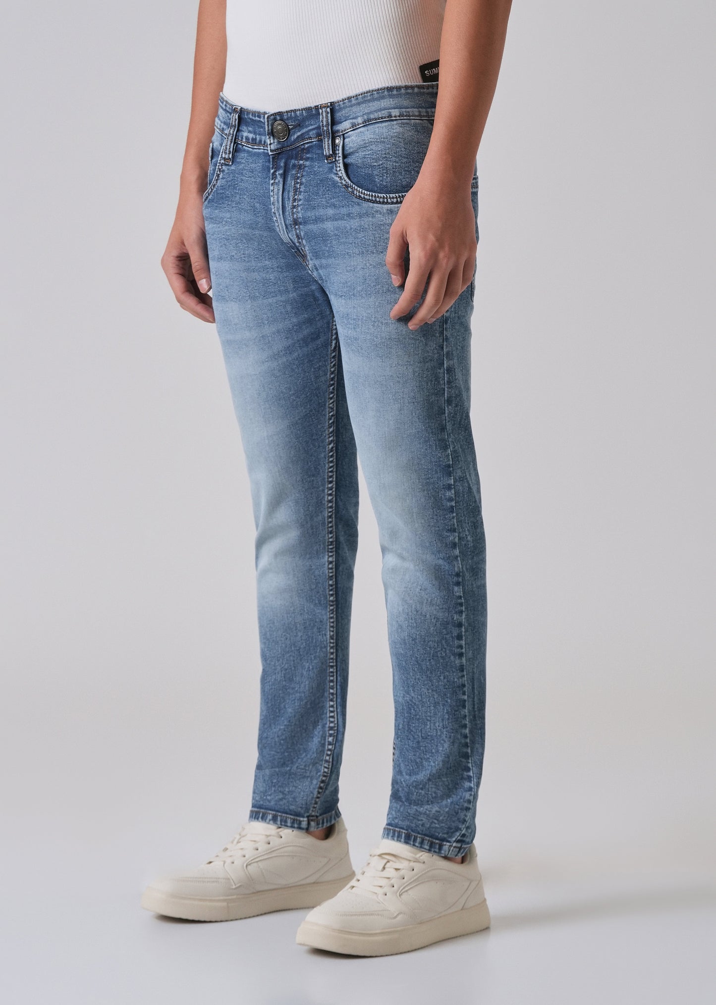 Faded Blue Slim fit Jeans