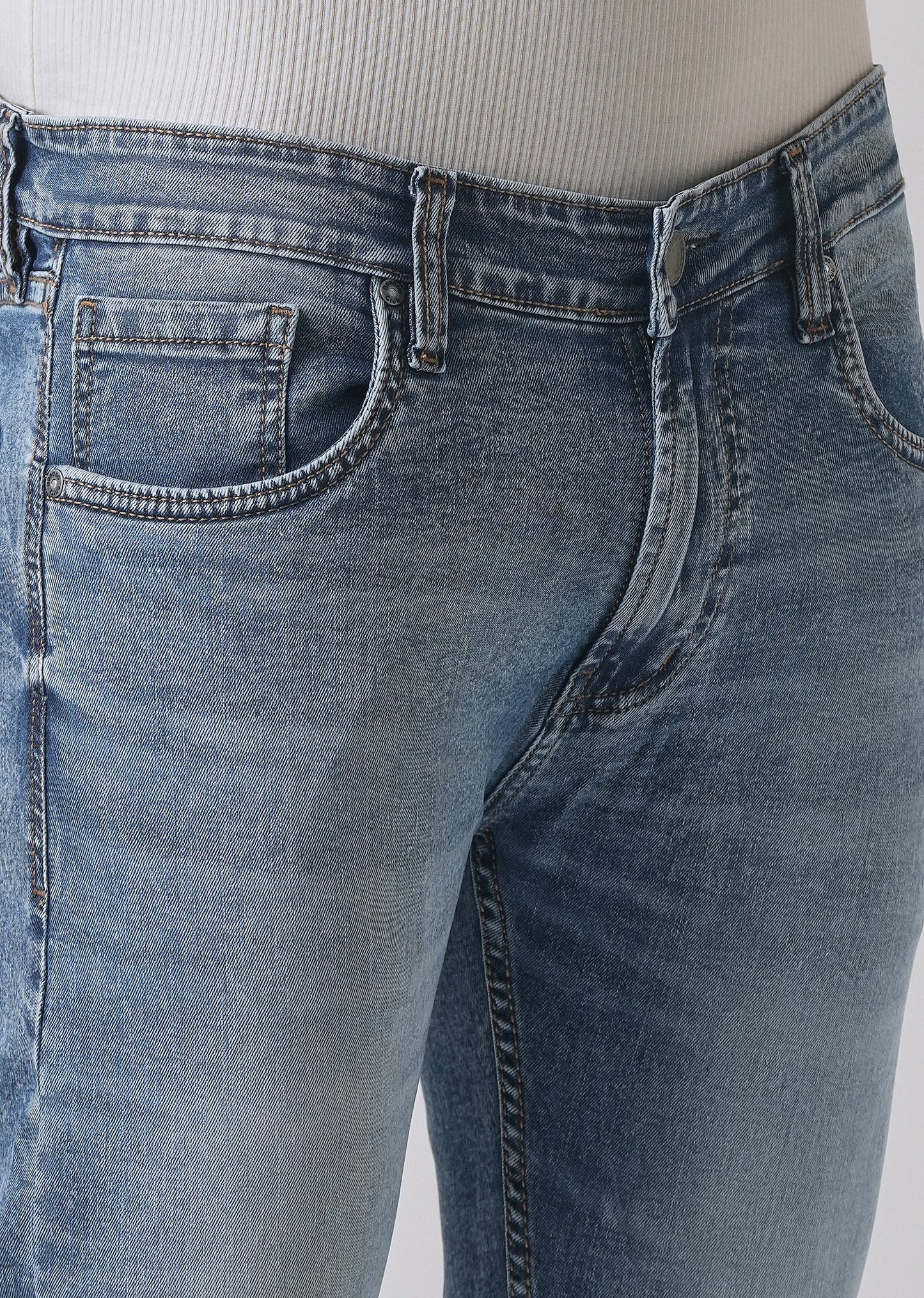 Faded Blue Slim fit Jeans