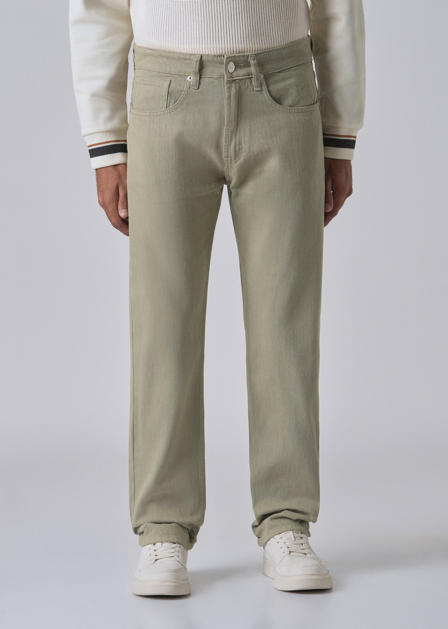 Green Regular Fit Denim