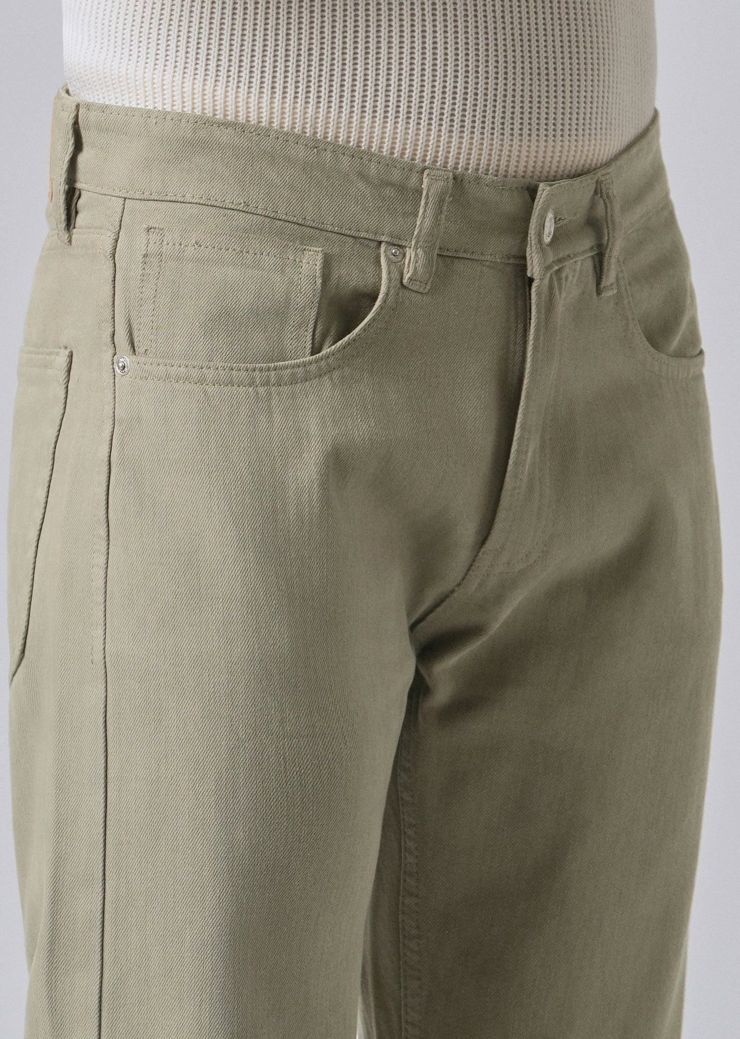 Green Regular Fit Denim