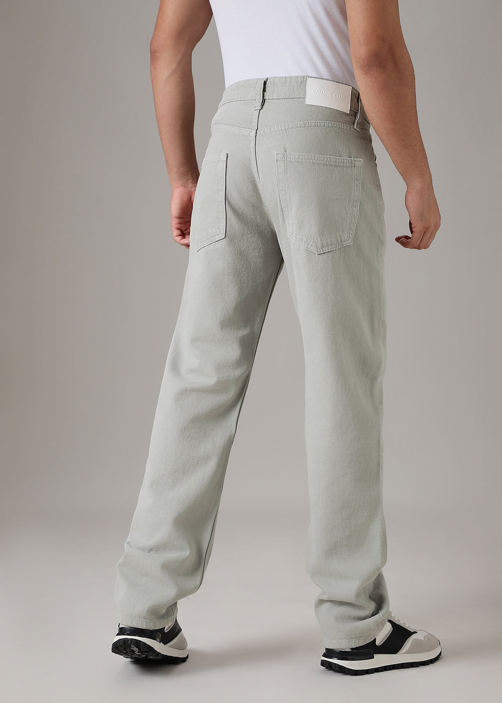 Grey Straight Fit Denim