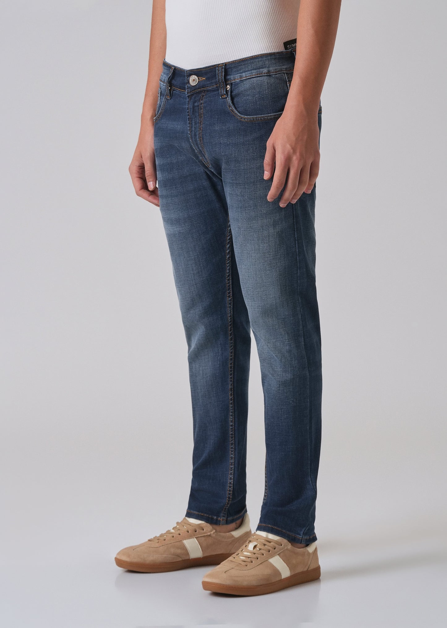 Grunge Blue Slim fit Jeans