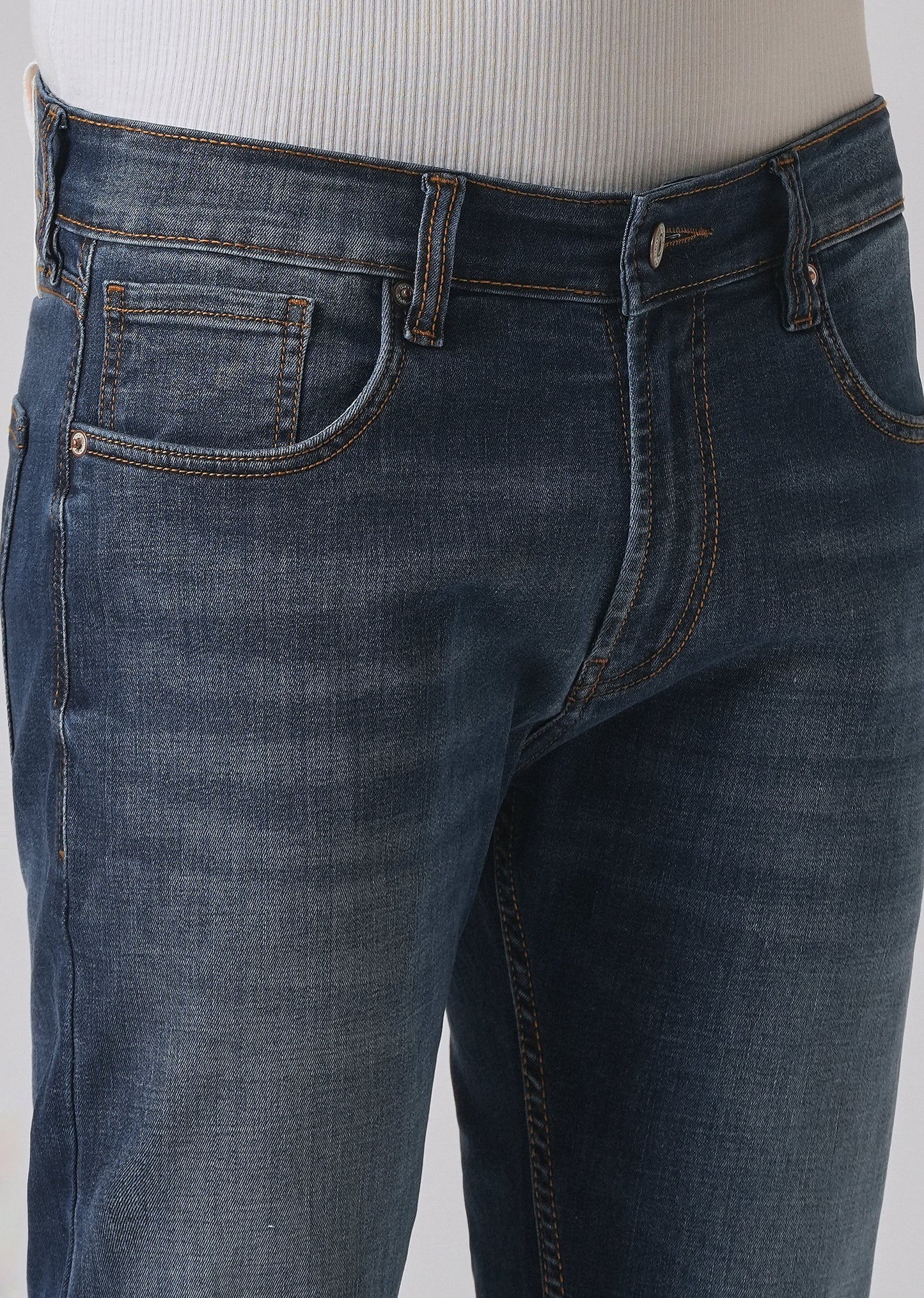 Grunge Blue Slim fit Jeans