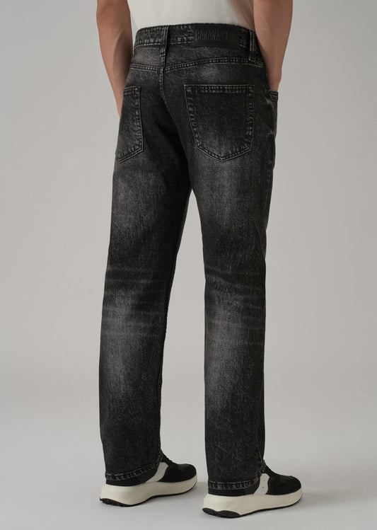 High Fade Black Straight Fit Jeans