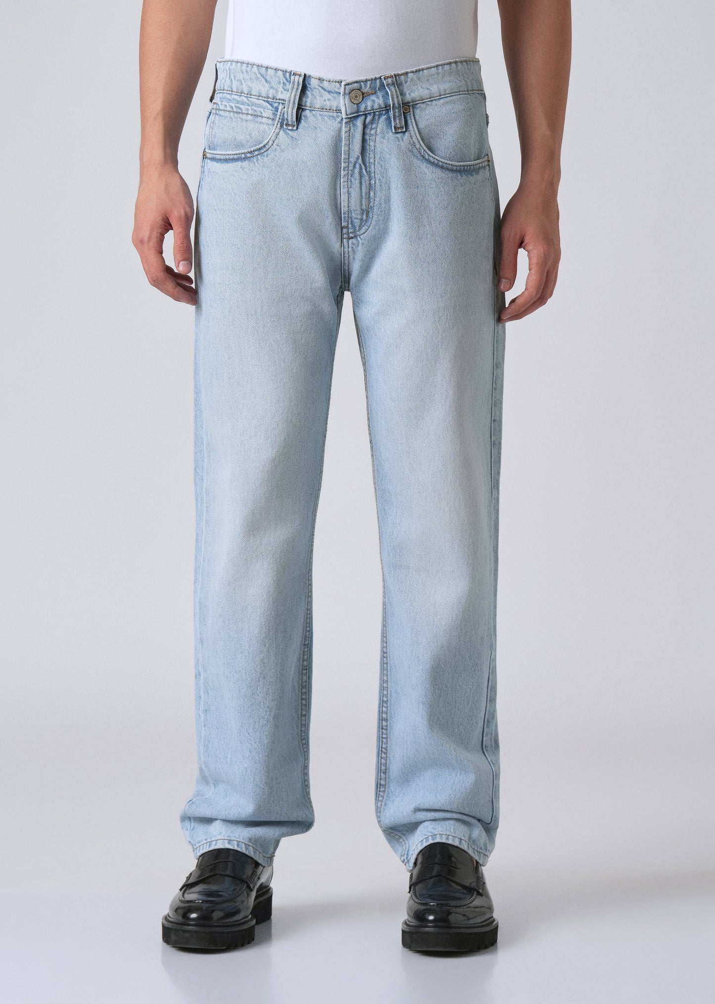 Ice Blue Straight Fit Denim