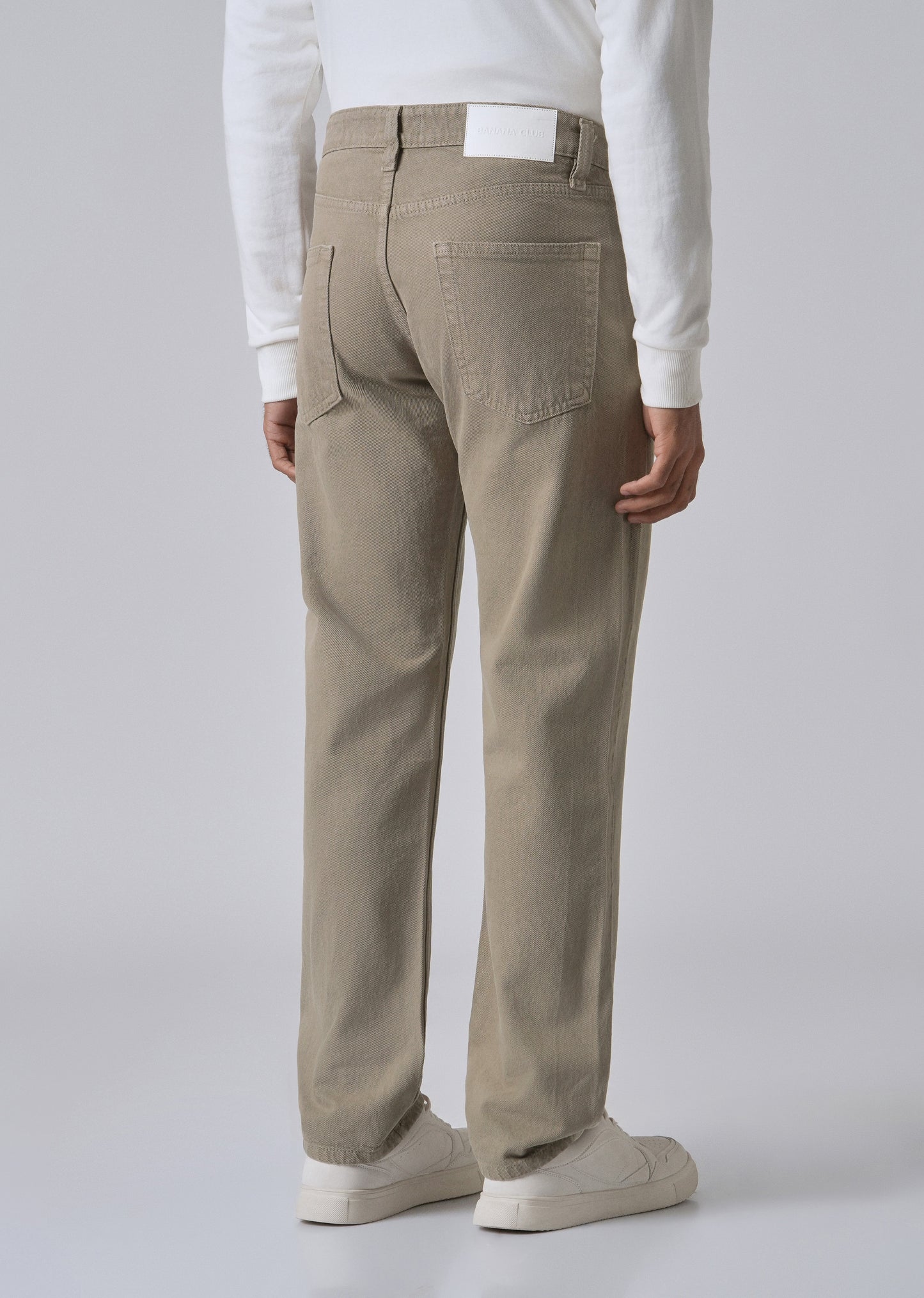 Khaki Green Straight Fit Denim