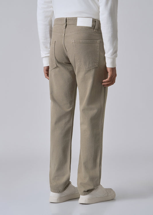 Khaki Green Straight Fit Denim