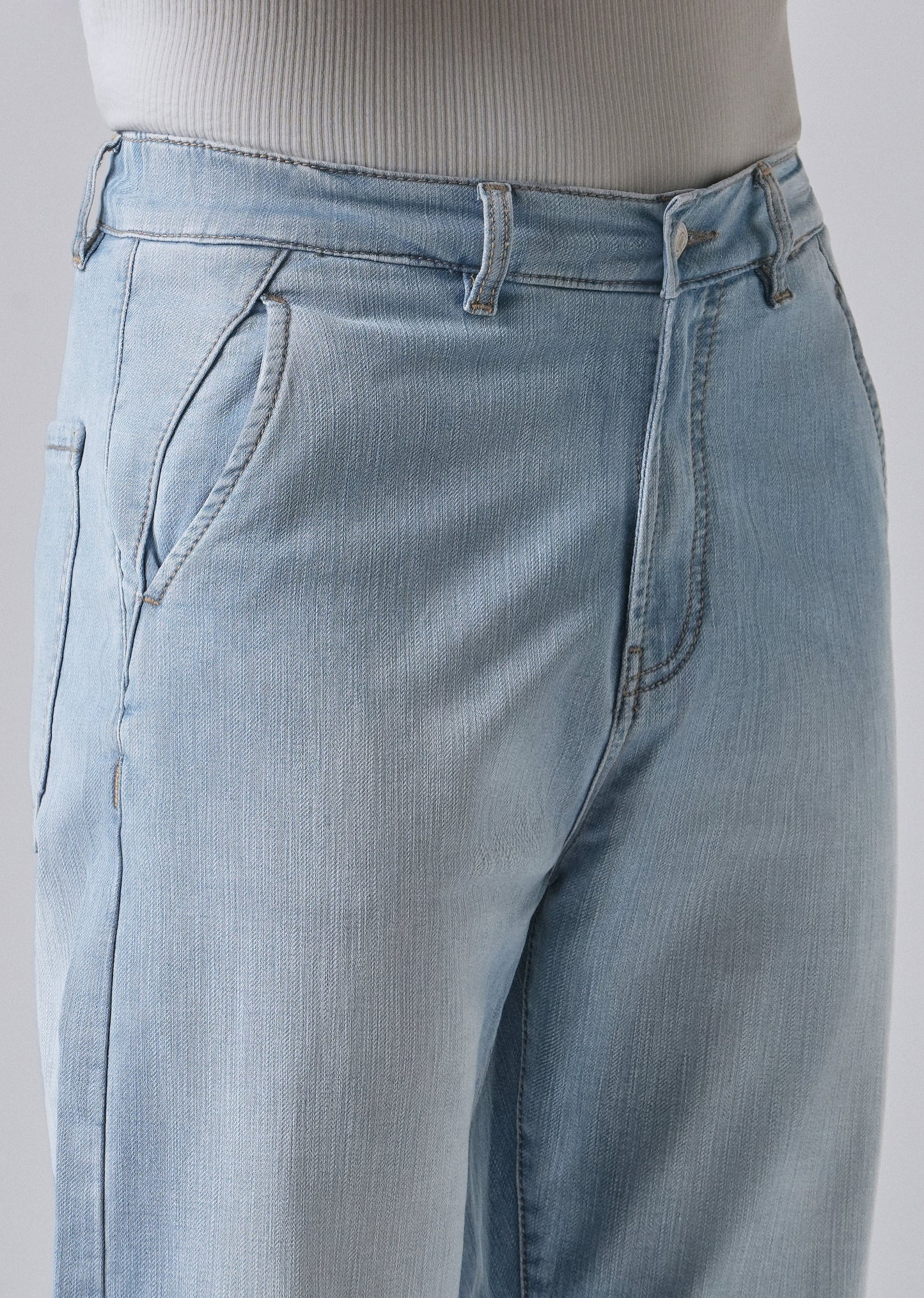 Light Blue Fade Regular Fit Denim