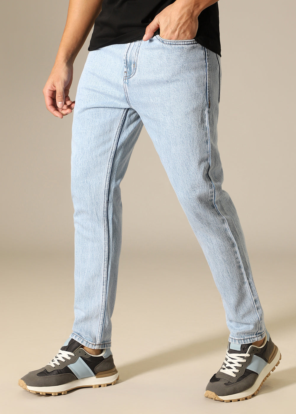 Light Blue Straight Fit Jeans