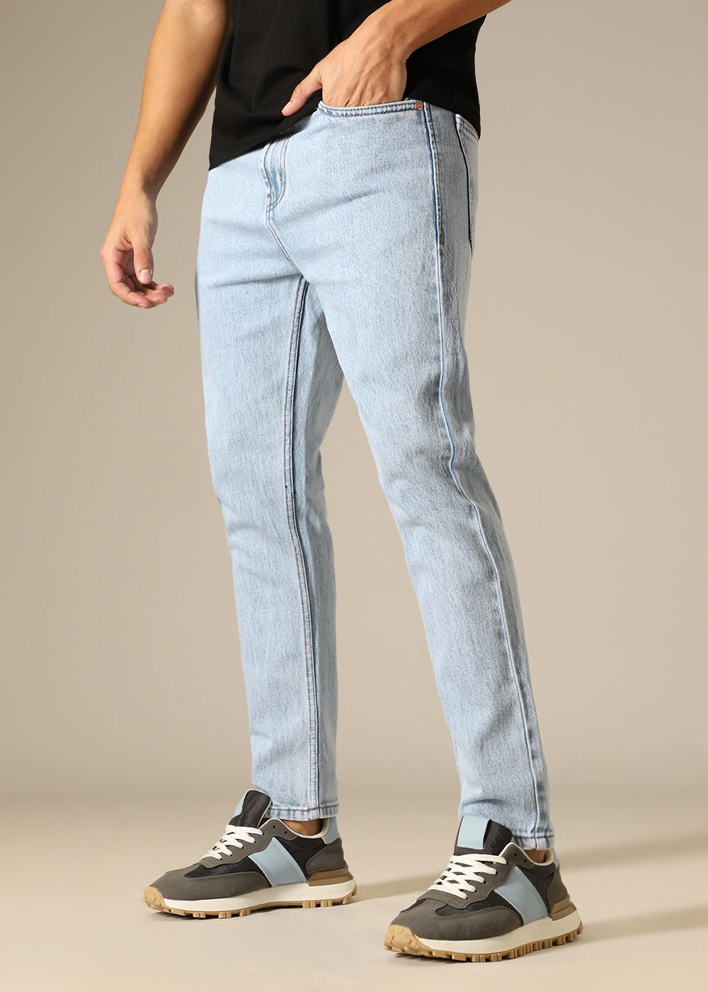 Light Blue Straight Fit Jeans