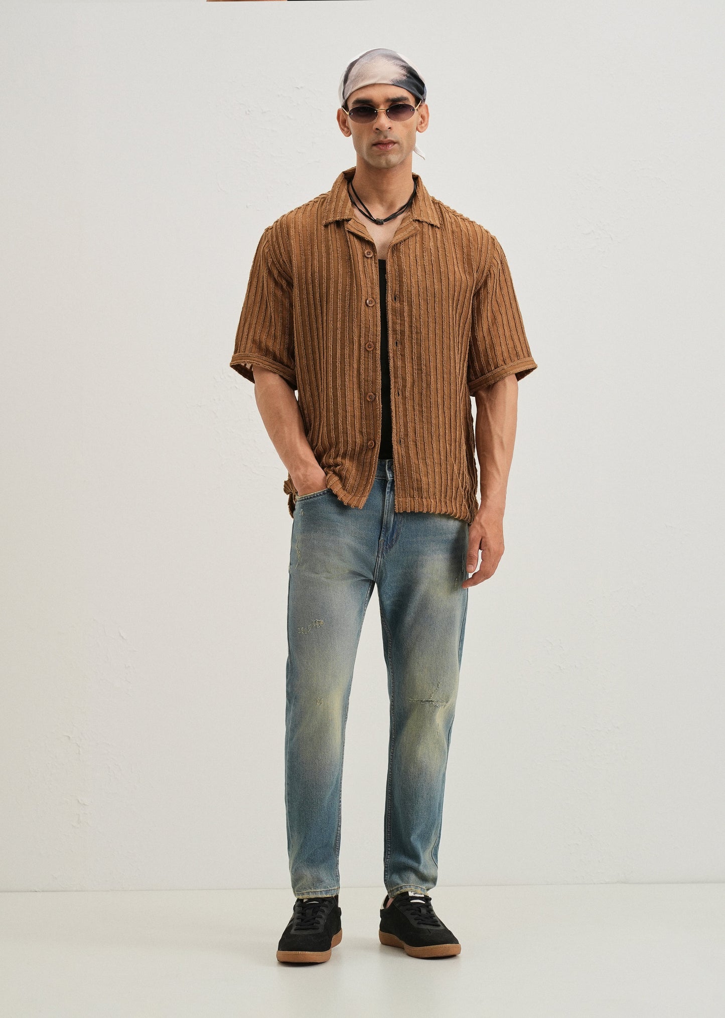 Ribbed Light Blue Slim fit Jeans