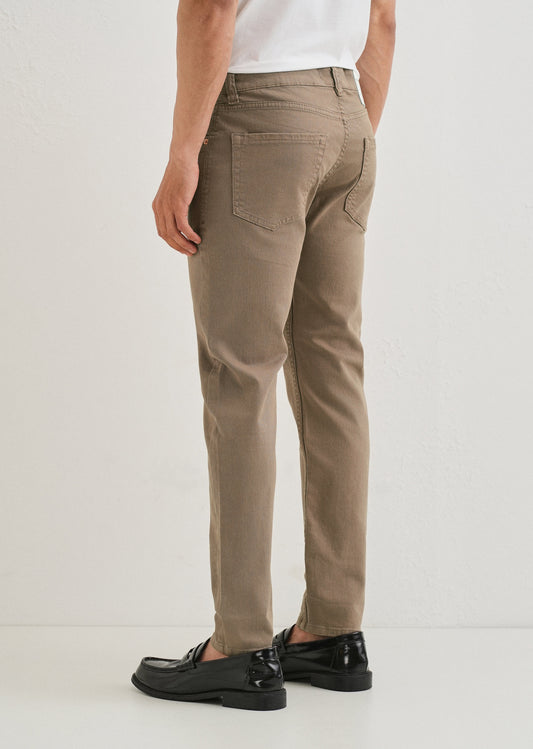 Sand Brown Slim fit Jeans