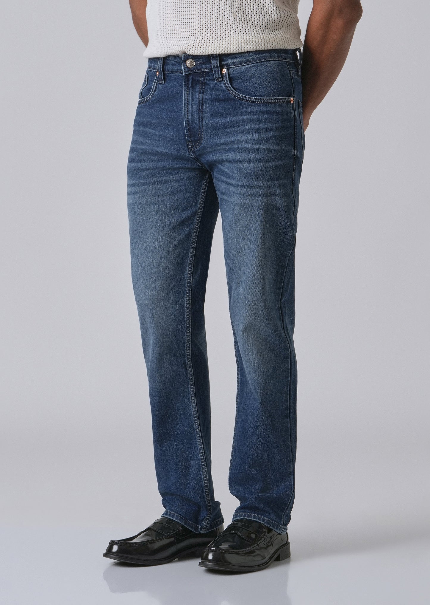 Shady Blue Straight Fit Denim