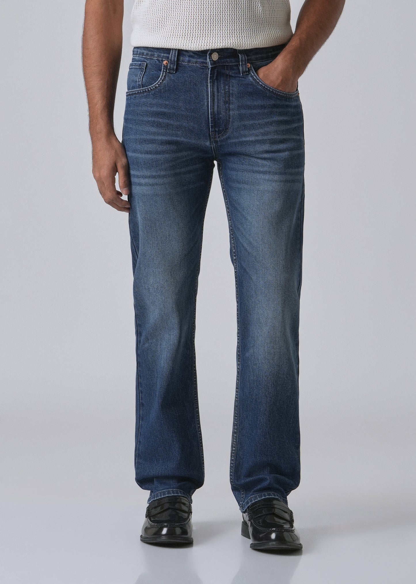 Shady Blue Straight Fit Denim