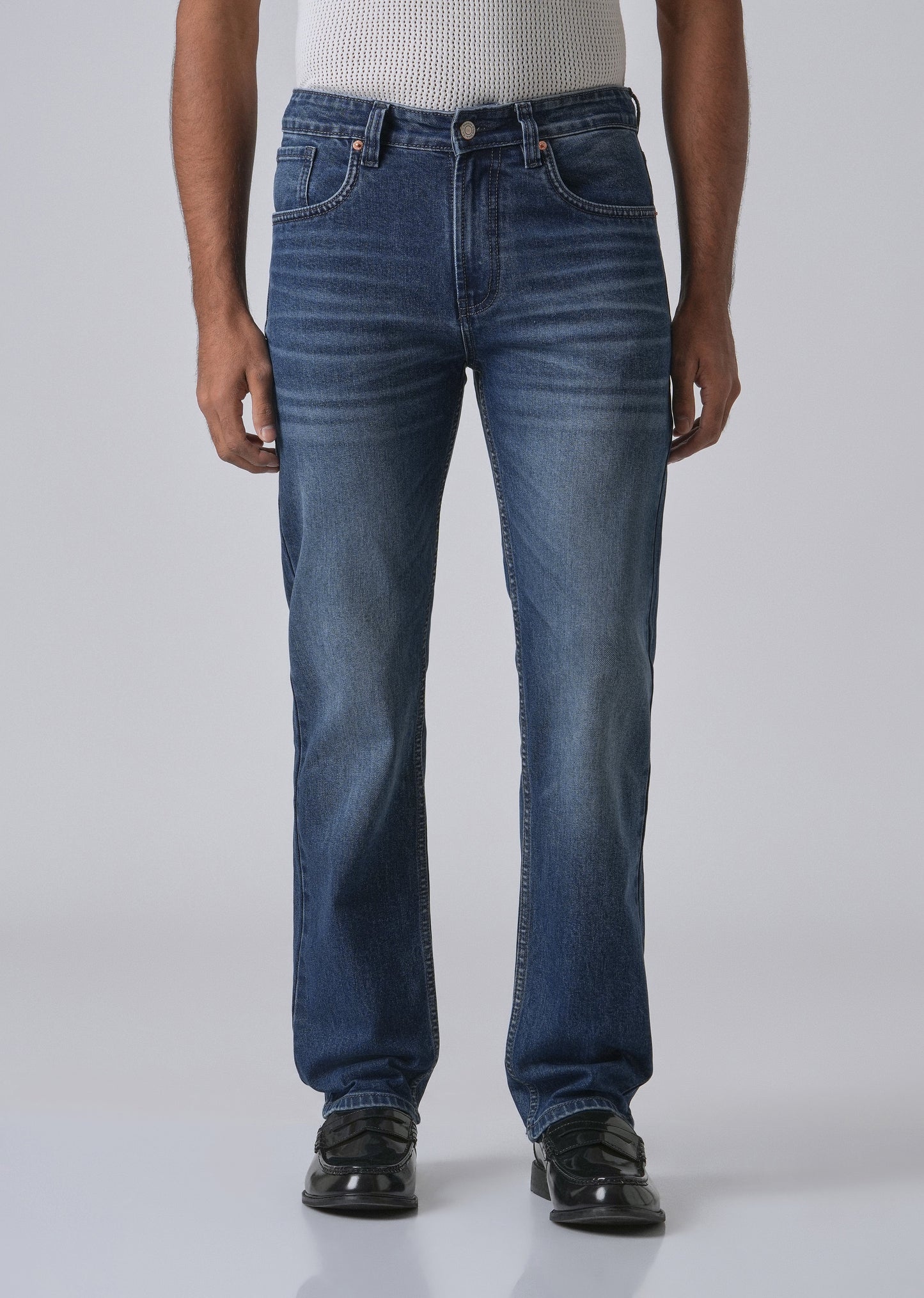 Shady Blue Straight Fit Denim