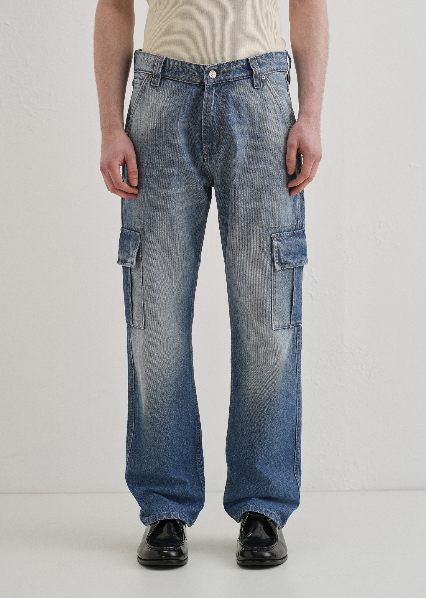 Slate Blue Baggy fit Jeans