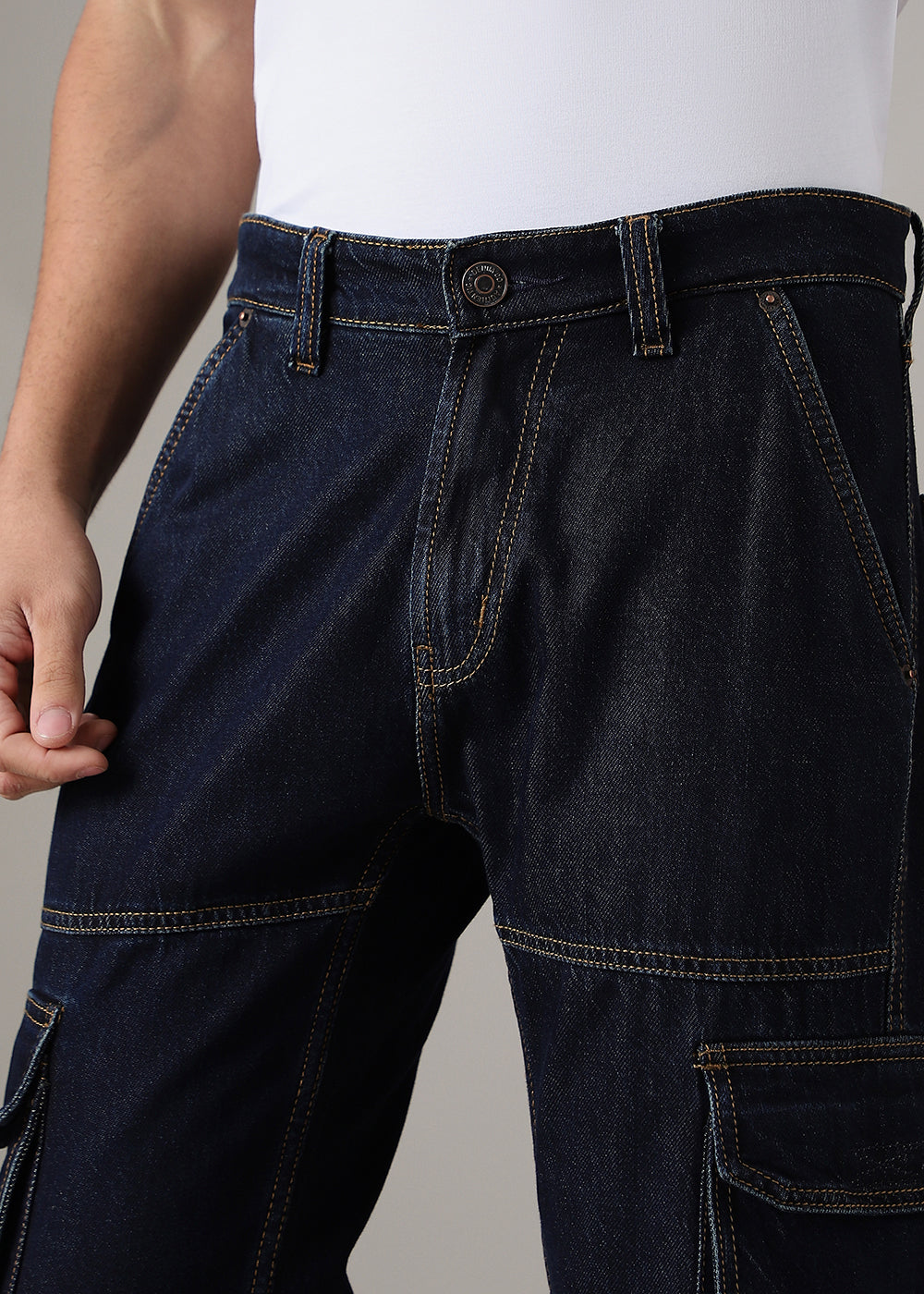 Teal Trust Blue Baggy Fit Denim