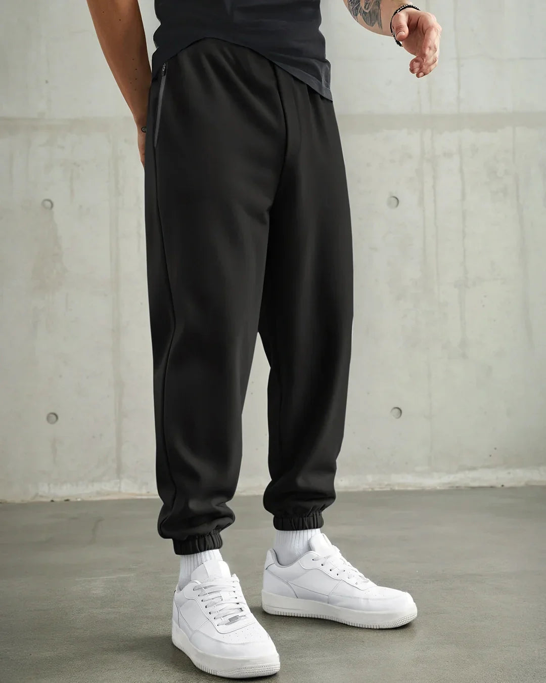 Men's Black Oversized Joggers