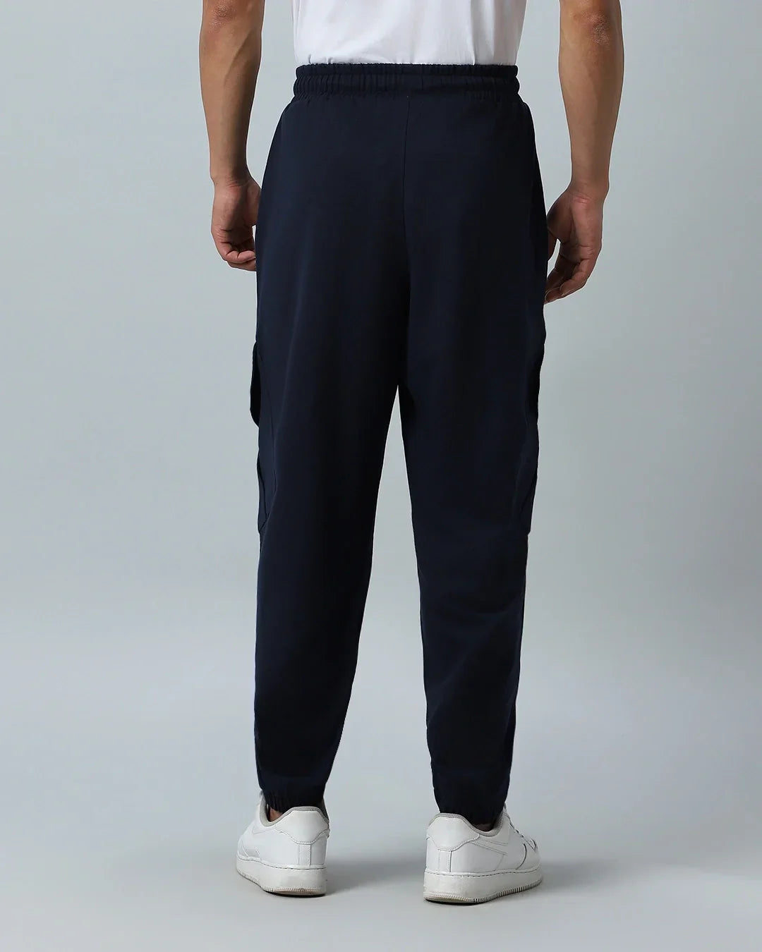 Men's Blue Oversized Cargo Joggers