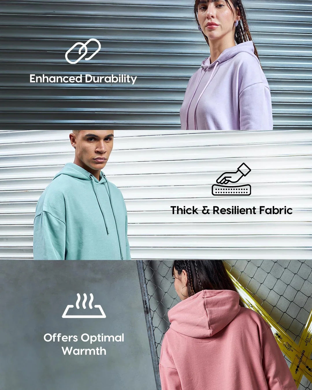 Men's Beige Oversized Brushed Joggers