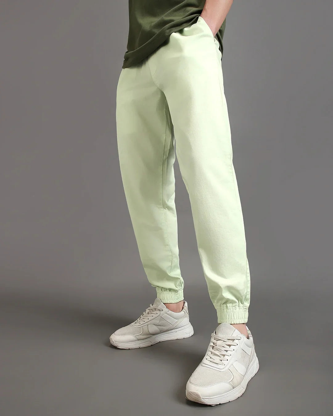 Men's Fog Green Over Dyed Jogger Pants