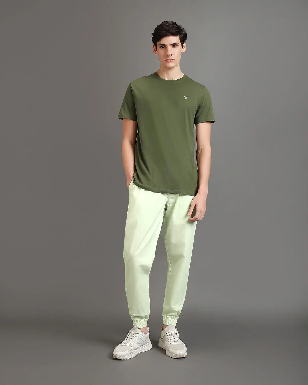 Men's Fog Green Over Dyed Jogger Pants