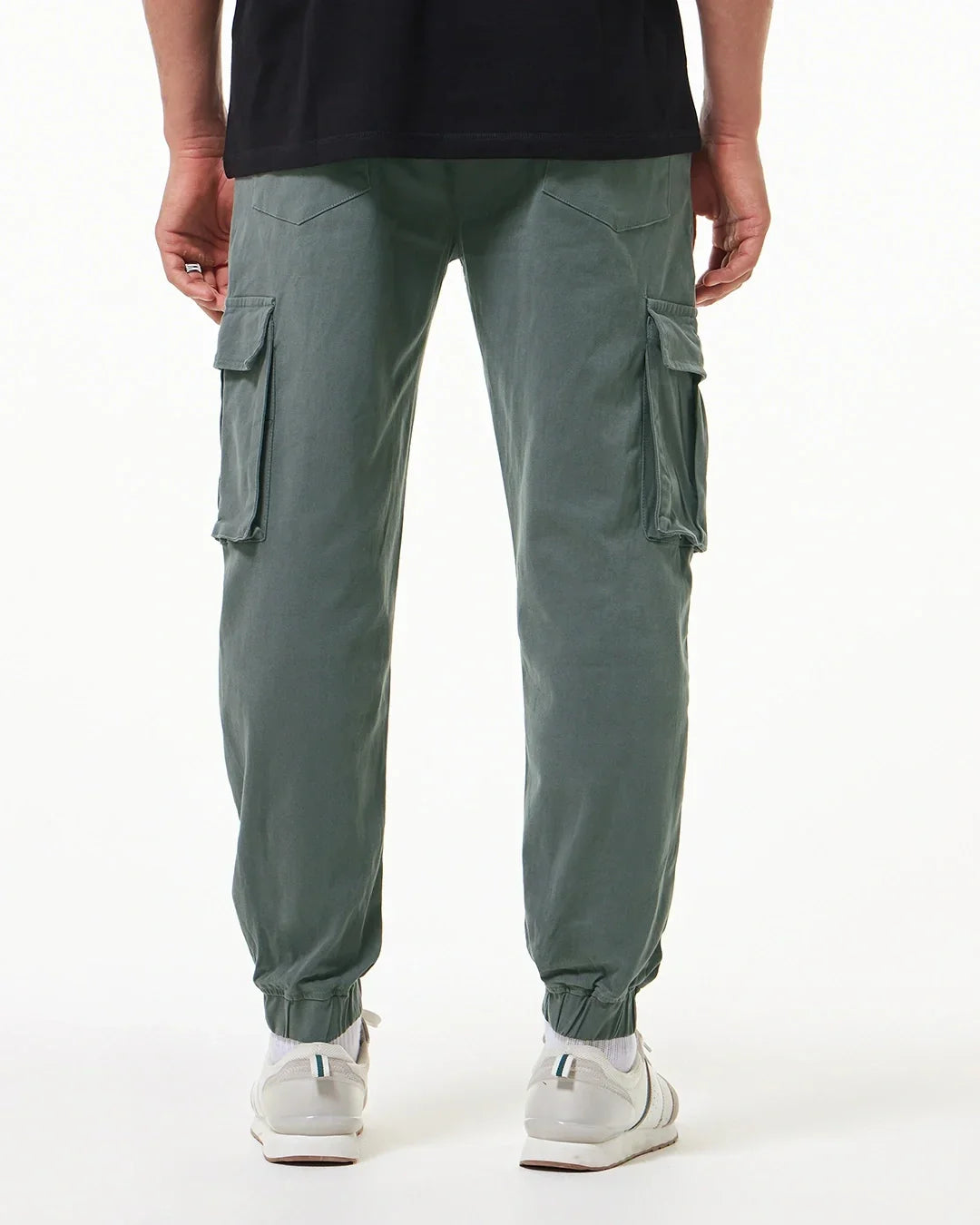 Men's Grey Oversized Cargo Jogger Pants