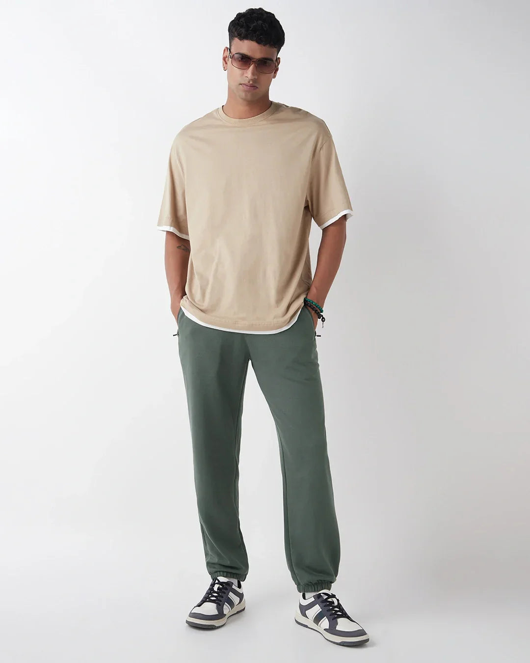 Men's Grey Oversized Joggers