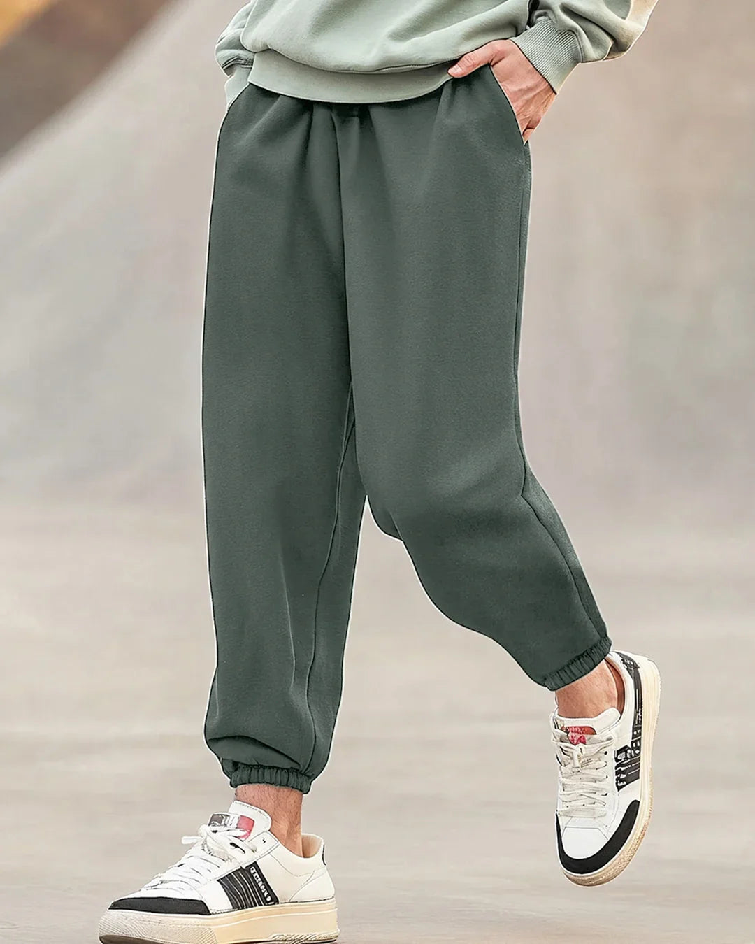 Men's Grey Oversized Joggers