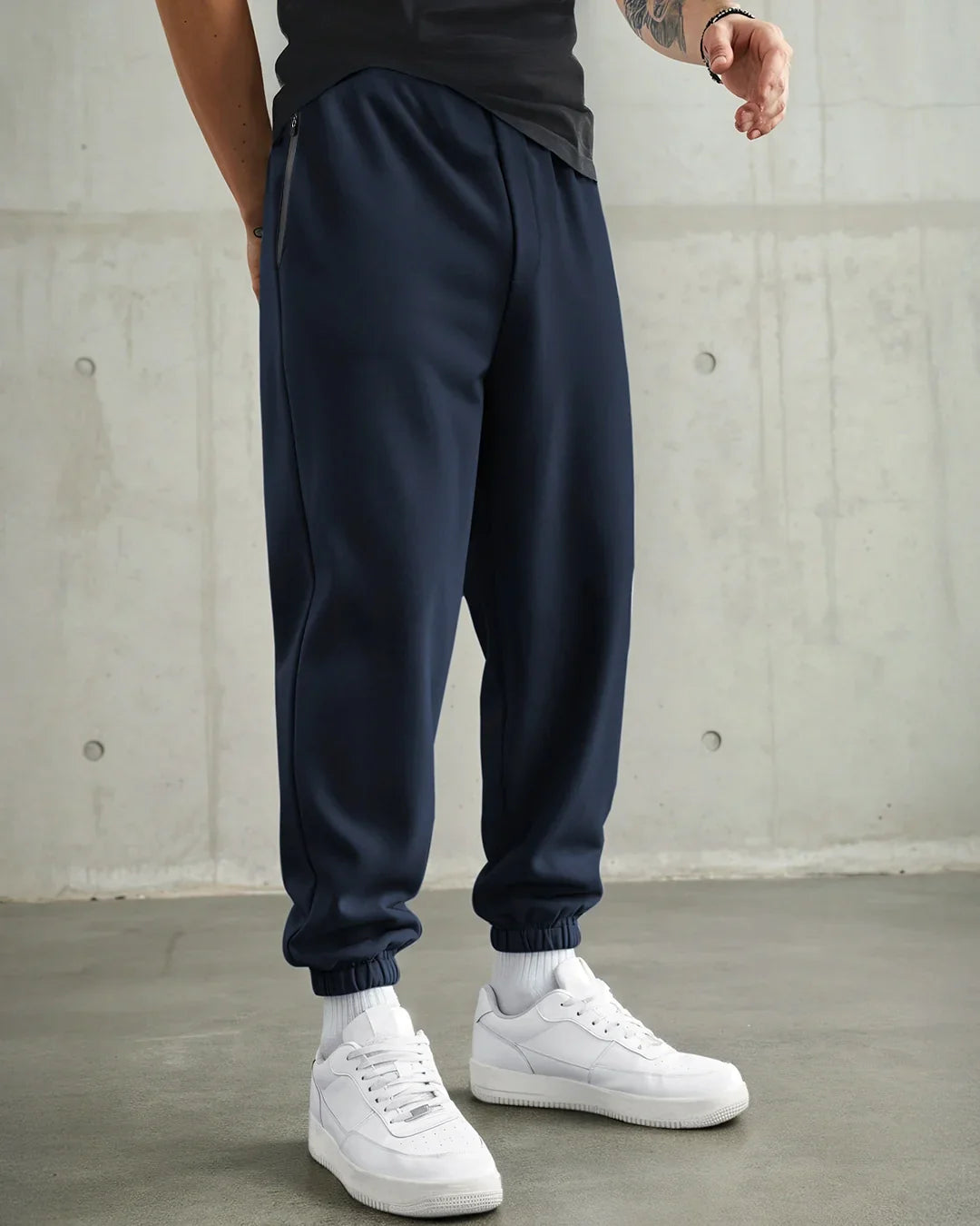 Men's Navy Blue Oversized Joggers